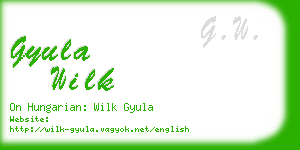 gyula wilk business card